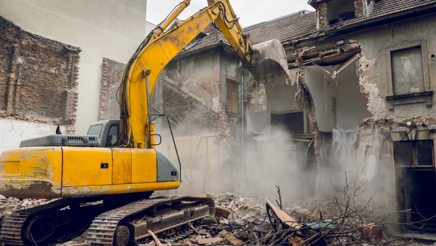 asphalt roof installed demolition
